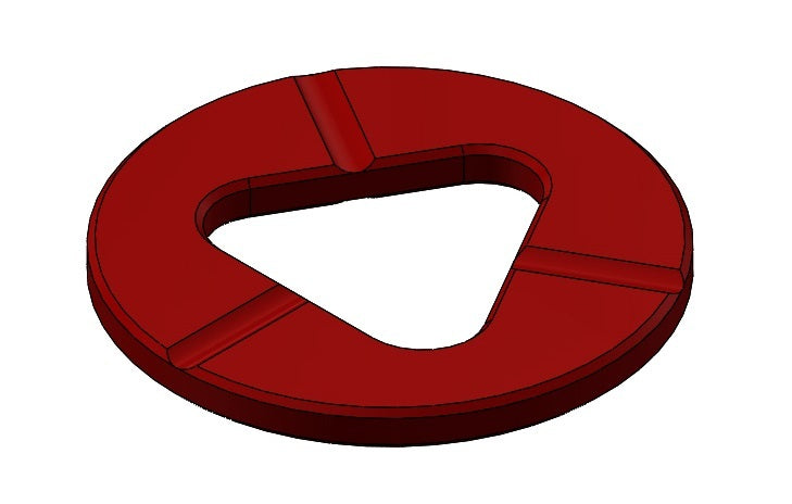 SHOCK LOWERING SPACER 14 X 34 X 3 (RED)