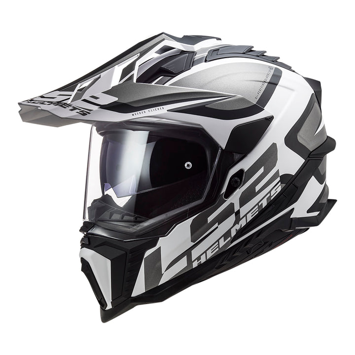 LS2 MX701 EXPLORER ALTER HELMET - MATTE BLACK / WHITE