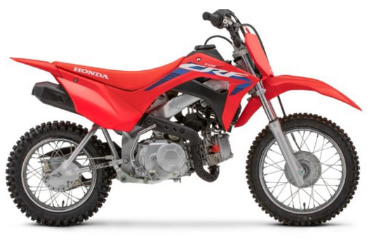 HONDA CRF110F - 2 COLOURS AVAILABLE - RED OR ROSS WHITE