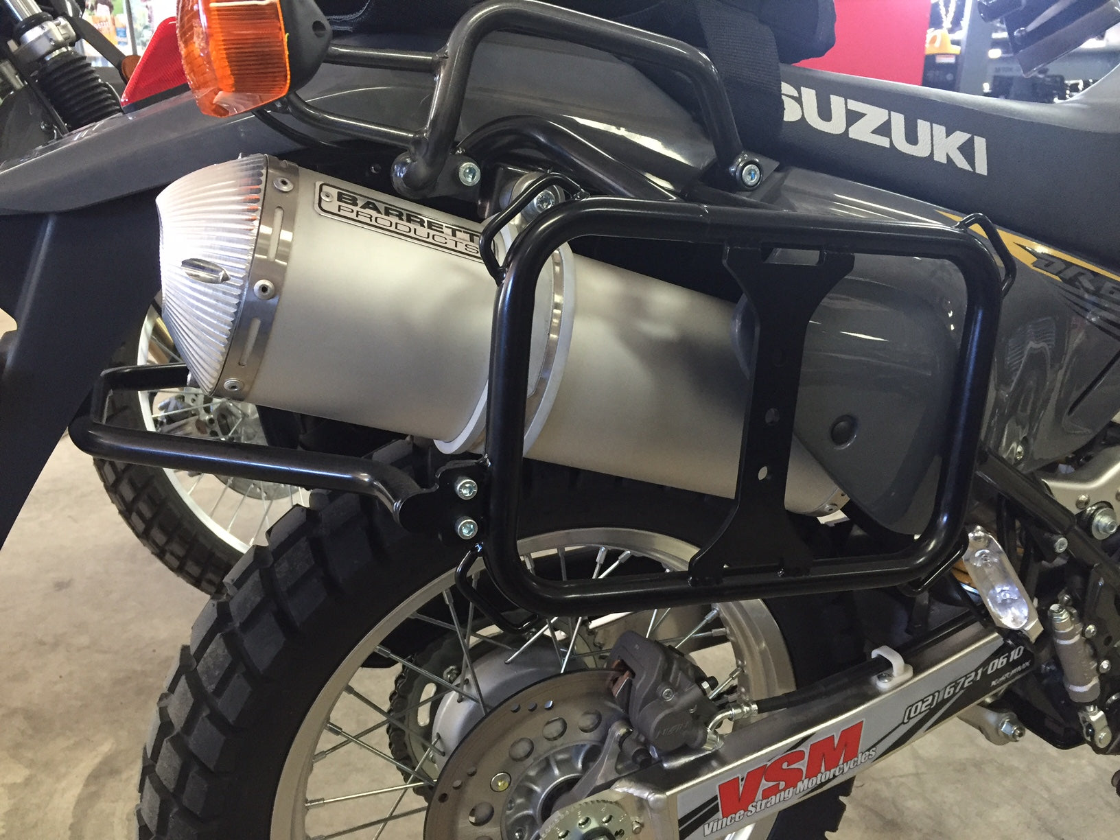 BARRETT EXHAUST - DR650 - BLACK (Additional Postage will be required on this item)
