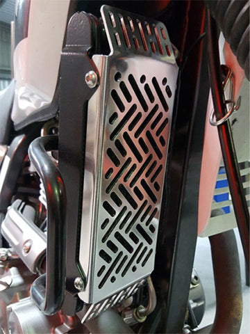 DR650 OIL COOLER GUARD - SILVER
