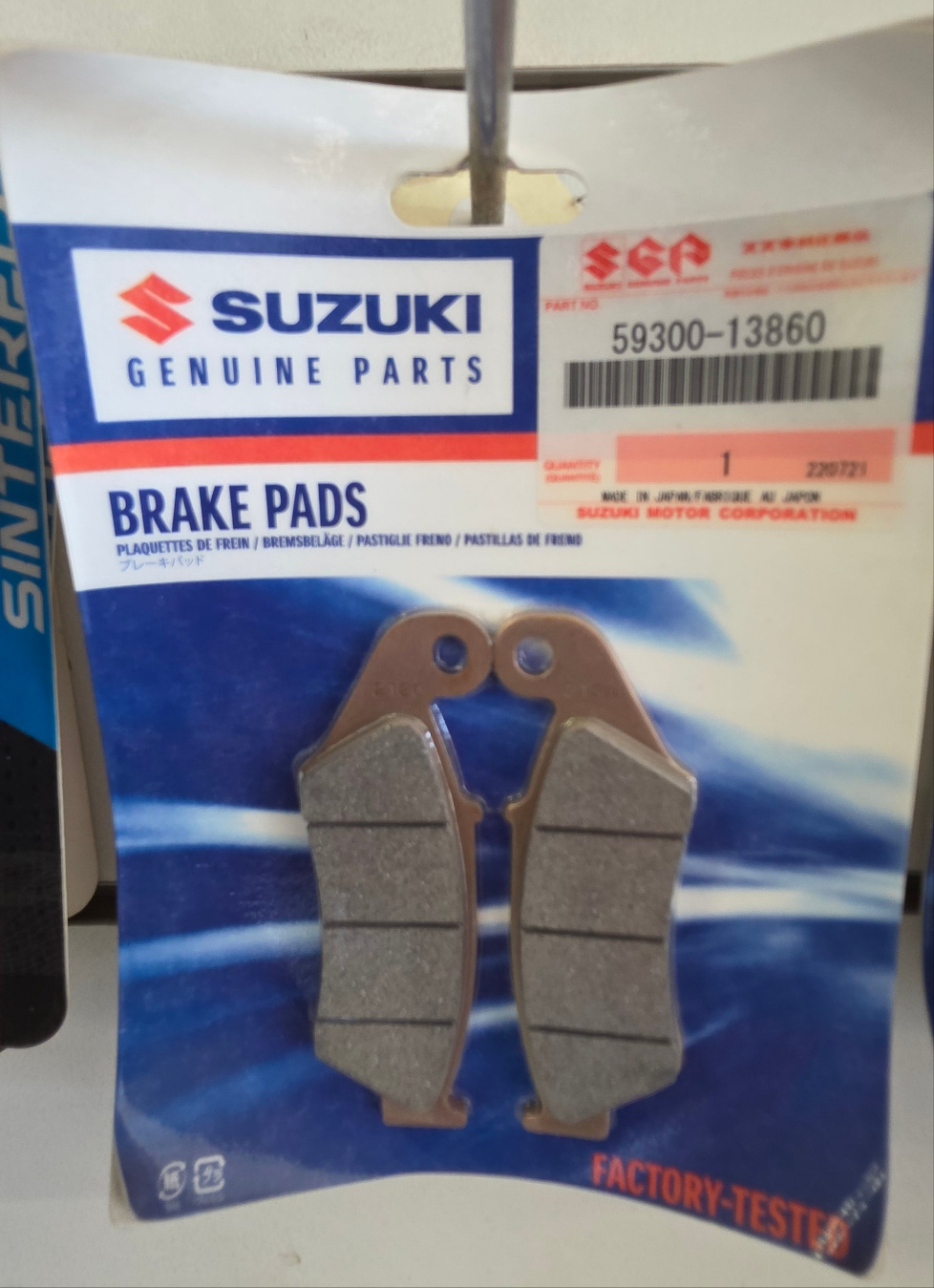 Genuine Suzuki Front Brake Pad set DRZ400